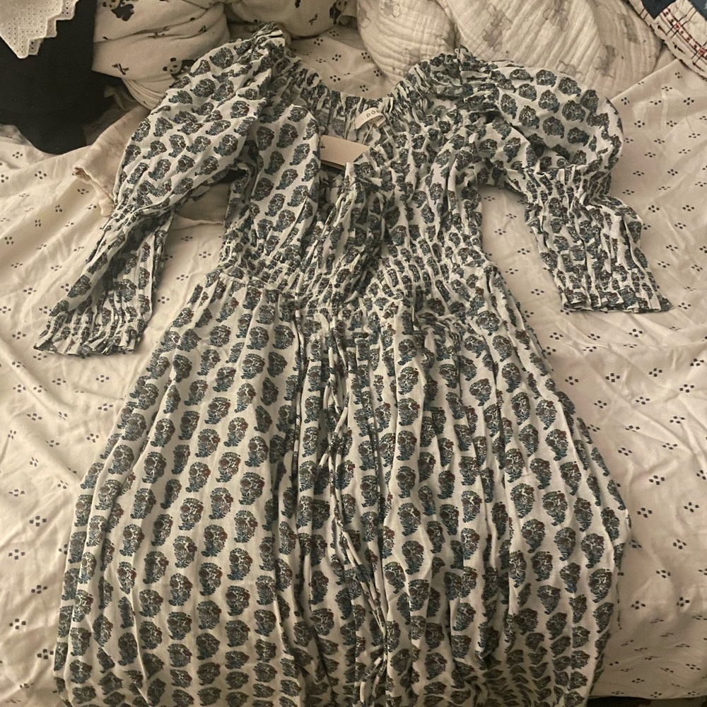 Doen Ischia dress in sea salt Paisley bouquet - Picture 4 of 5